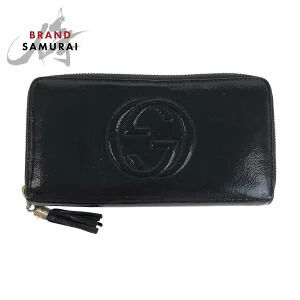 GUCCI Soho Wallet Black Enamel